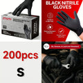 Black Nitrile Disposable Gloves 200 Pack S/M/L/XL, Latex-Free Chemical Resistant Industrial Grade Gloves for Cleaning Tattooing Painting Car Washing Dishwashing