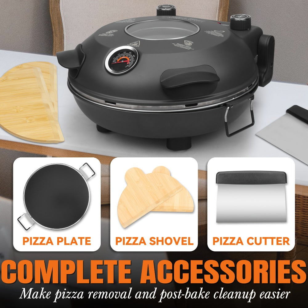 Electric Quesadilla Maker 9.5 Inch ¨C Grilled Cheese Machine, Extra Stuffing Capacity, Easy 6-Wedge Slice, Non-Slip Feet | Also Available as 12 Inch Pizza Maker