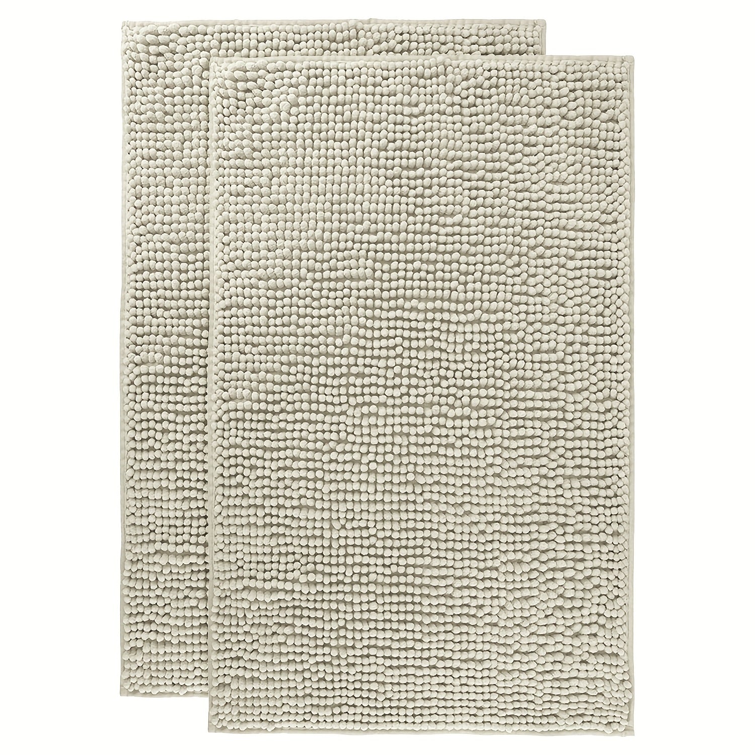 Chenille Bath Rug Extra Thick Soft Absorbent Non-Slip Bathroom Mat Machine Washable, Multiple Sizes & Colors