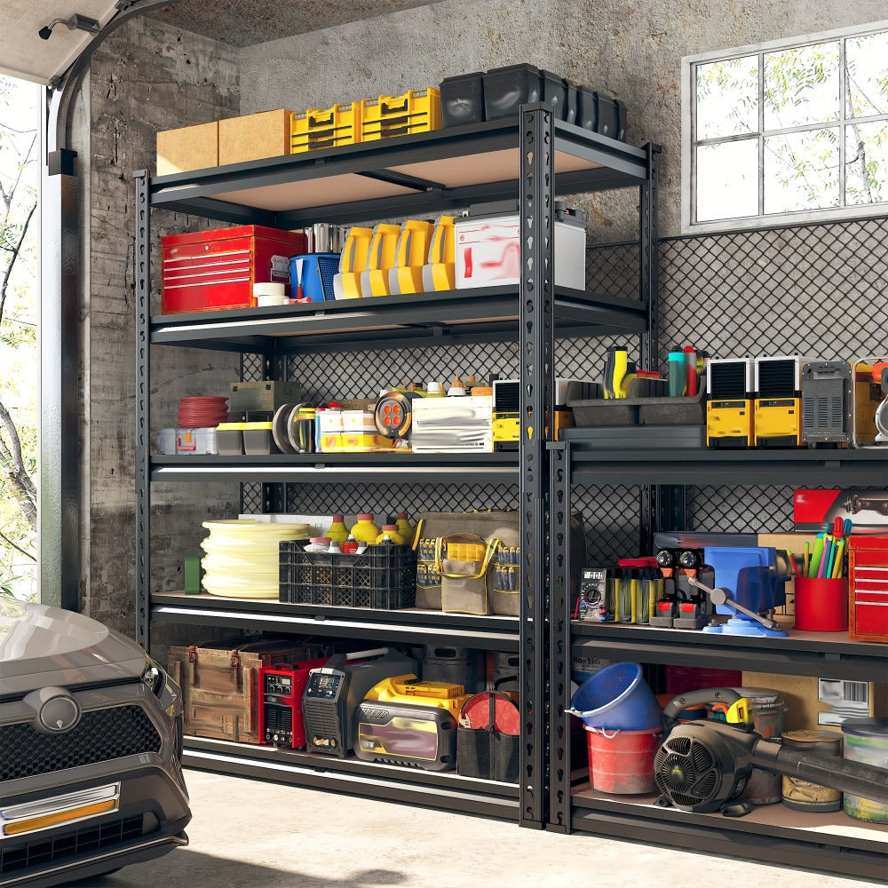 Heavy Duty Garage Shelving Unit 5-Tier Metal Storage Shelf ¨C 2000/2500 LBS Capacity Adjustable Steel Shelves for Garage, Basement & Warehouse | 60¡±/72¡± H Utility Rack for Kitchen, Pantry & Workshop