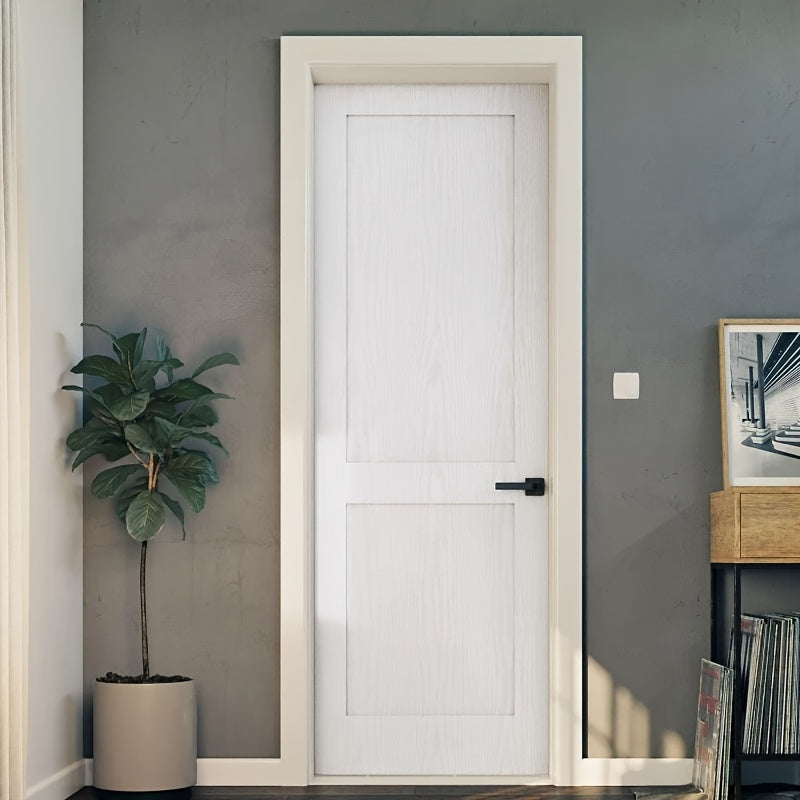 Wood Grain Door Sticker Self-Adhesive Removable Peel & Stick Door Wrap Film Waterproof Vinyl Decal for Interior Door Renovation Home Decor Room Makeover Easy Install