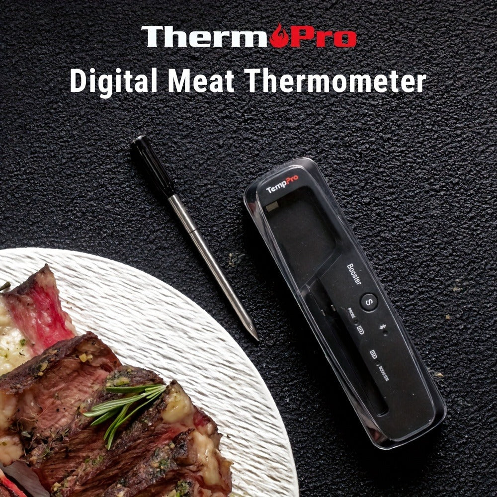 Wireless Meat Thermometer 500Ft Bluetooth ¨C Dual Sensor Digital Food Thermometer for Oven, Grill, BBQ, Smoker & Air Fryer with App & Temperature Alarm