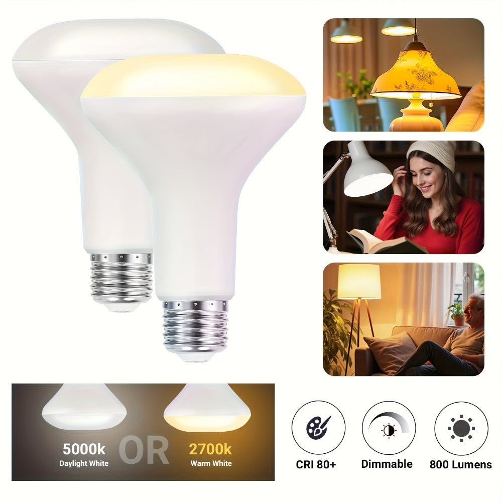 BR30 LED Flood Light Bulbs Dimmable 9W = 65W Equivalent 800 Lumens E26 Base CRI 80+ Recessed Light Bulbs for Ceiling Kitchen ¨C 2700K Soft White or 5000K Daylight ¨C Available in 6-Pack & 24-Pack