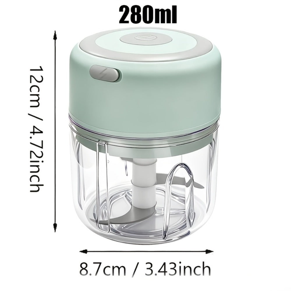 Mini Food Processor USB Rechargeable Electric Chopper 9.47oz ¨C Portable Wireless Meat Grinder & Blender for Garlic, Vegetables, Fruit, Ginger & Chili, Compact Kitchen Tool for Home Office Travel
