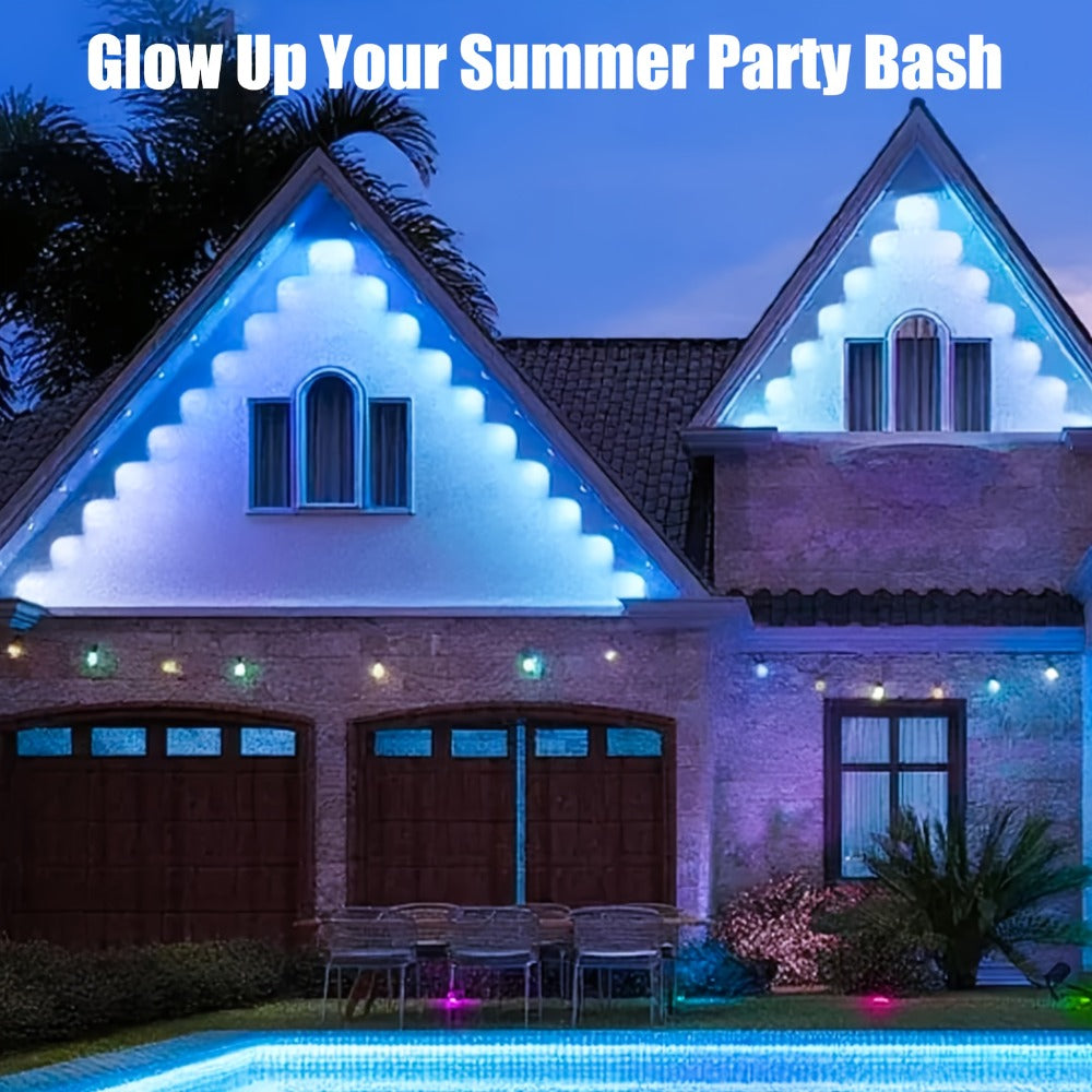 Permanent Outdoor Lights IP67 Waterproof ¨C RGB LED Eaves Light, App & Remote Control, Color Changing for Halloween, Christmas, Holiday, Party & Daily Roof Lighting (20/30/50/100/200/300/500 FT)