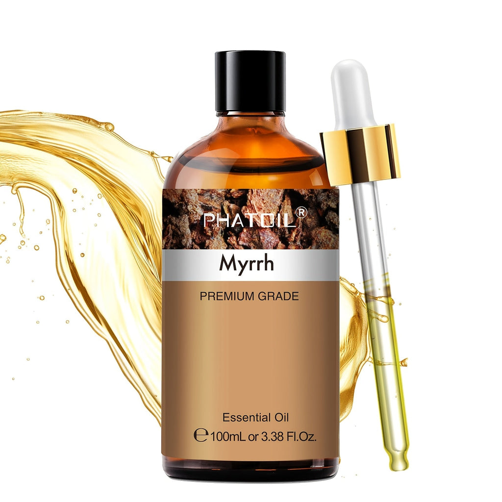Myrrh Essential Oil 100ml ¨C Pure Undiluted Therapeutic Grade Natural Oil for Diffuser, Humidifier, Candle Making & Skincare | Long-Lasting Aroma, No Additives
