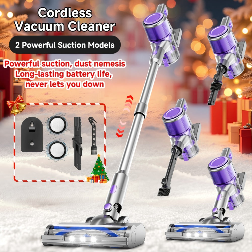 Cordless Stick Vacuum Cleaner 70KPa Brushless Motor 45-Min Runtime Lightweight for Pet Hair Carpet Hard Floor Dust with Cord & Cordless Modes