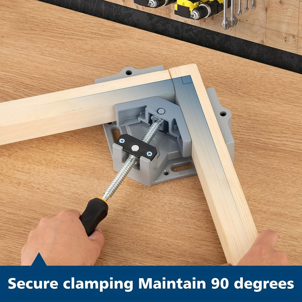 Right Angle Woodworking Clamp Set 2 & 4-Piece ¨C Adjustable Aluminum Alloy Swing Jaw, 90-Degree Corner Clamps for Welding, Furniture Assembly, Framing & DIY Woodworking Projects
