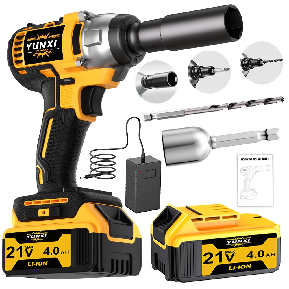21V Cordless Impact Wrench Kit High Torque Brushless with 4000mAh Rechargeable Battery ¨C Wireless Power Wrench Driver for Car Motorcycle Repair, DIY Home Projects, Gift for Mechanics & Men