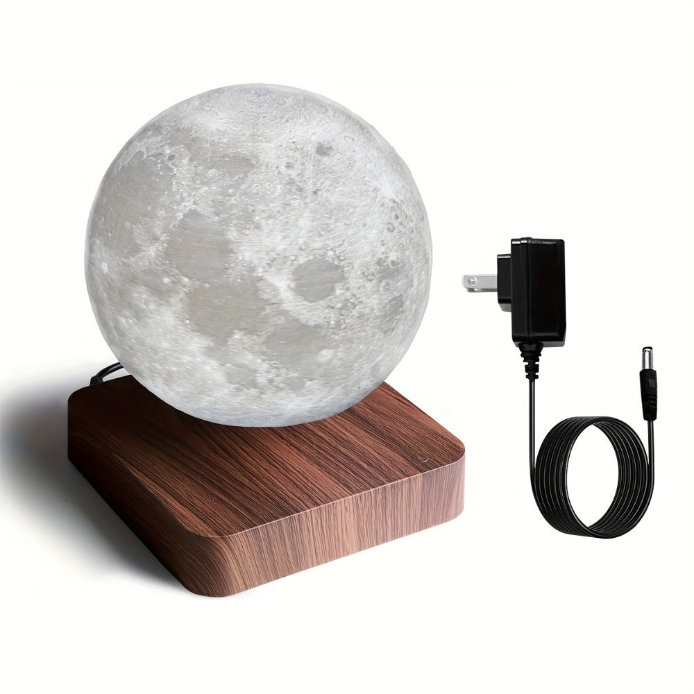 Levitating Moon Lamp Magnetic Floating Spinning Luna Night Light 3 Color Modes LED Moon Light for Home Office Desk Decor Bedroom Cool Tech Gadget Gift Idea