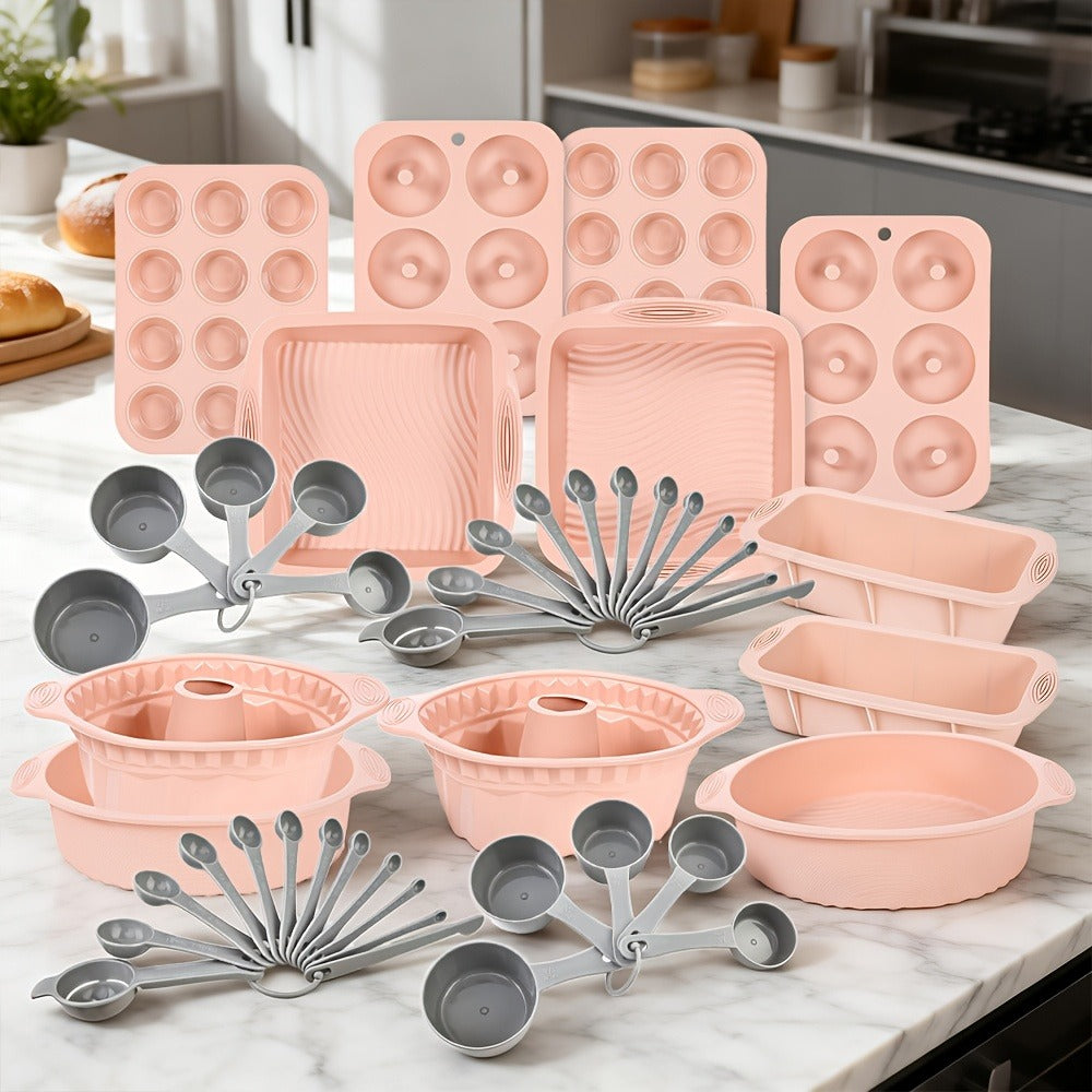Baking Pan Set Nonstick Carbon Steel Cookie Sheets Roasting Pans Round Cake Muffin Pizza Bread Pans Kitchen Bakeware Set 4 11 23 46 Piece