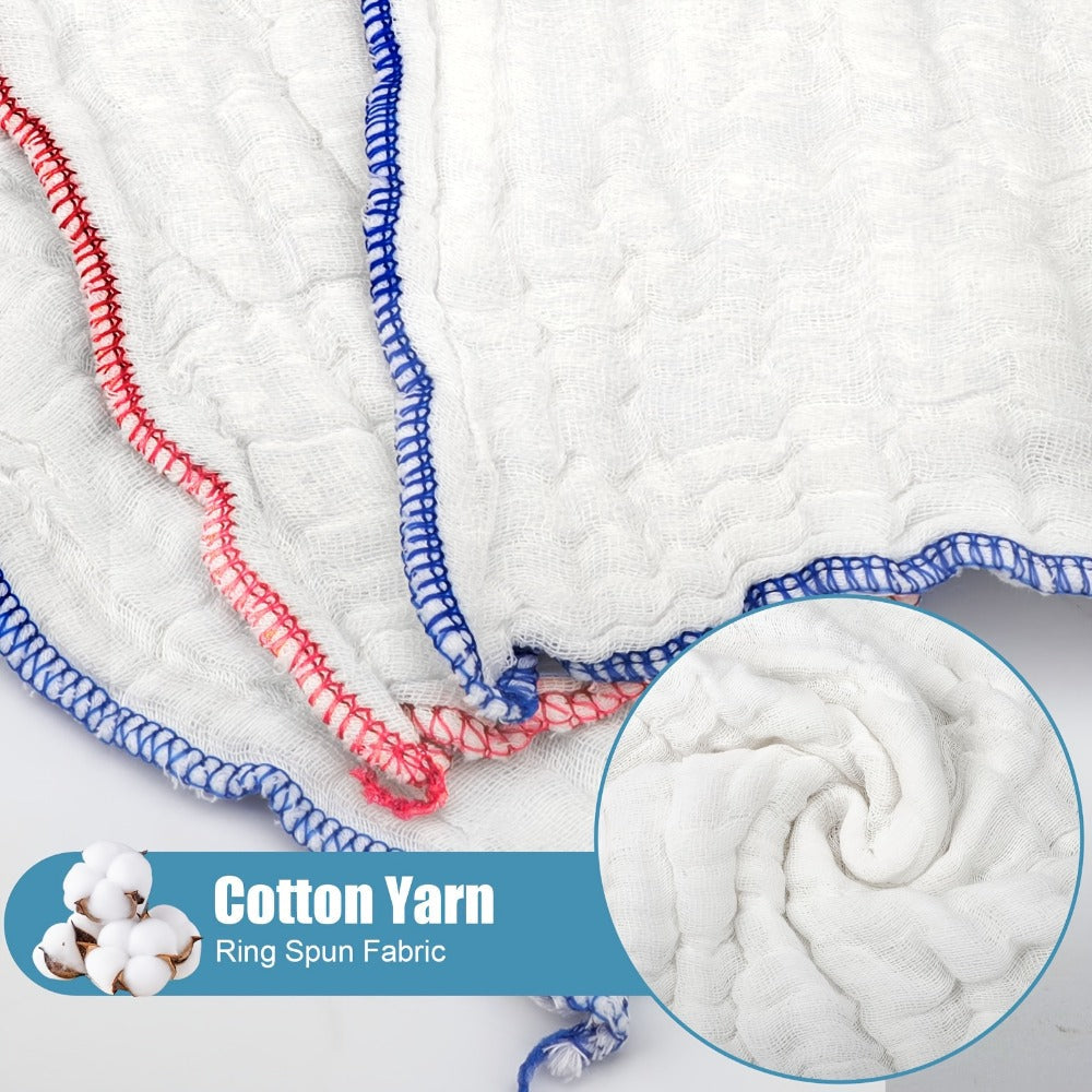 8pcs Cotton Dish Cloths Super Absorbent Reusable Kitchen Cleaning Towels Soft Dishcloths for Home Dining Room