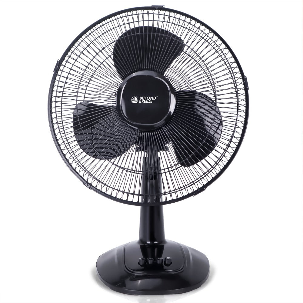 Oscillating Table Fan 12 Inch Quiet 3-Speed Adjustable Tilt with Safety Grill for Home Office Bedroom Dorm Desktop Personal Cooling Fan