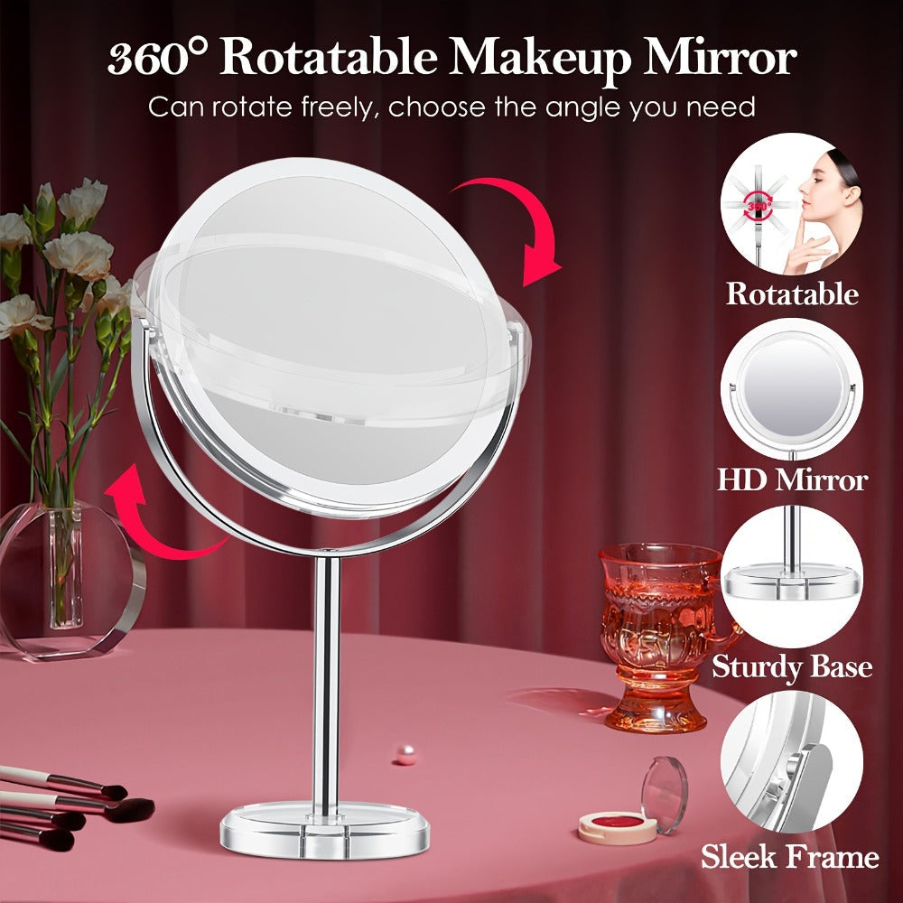 1X/30X Magnifying Makeup Mirror with Stand ¨C Double Sided 360¡ã Rotation Vanity Mirror for Travel & Home
