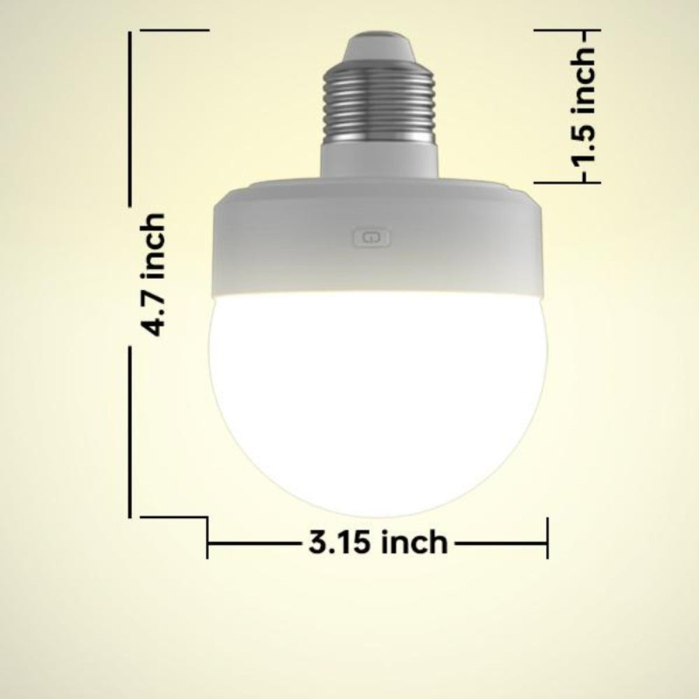 Rechargeable LED Light Bulb E26 3000mAh 400LM with Remote Control ¨C USB Wireless Puck Light, 3 Color Temperatures, 12 RGB Colors, Timer, No Wiring for Lamps Closets Cabinets Indoor Lighting 4 Pack