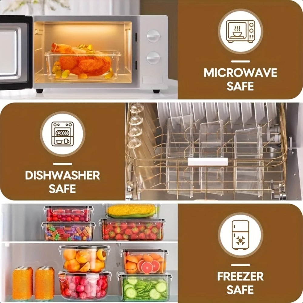 Airtight Plastic Food Storage Containers with Easy-Snap Lids 40pcs or 10pcs Set Pantry Kitchen Organization Meal Prep Containers with Labels and Markers BPA-Free Transparent and Pink