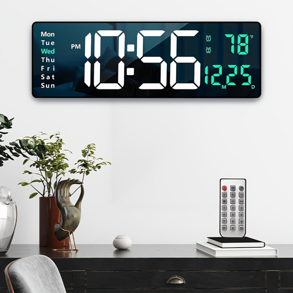 LED Digital Alarm Clock with Dual Alarm, Countdown Timer & 4-Level Dimmer for Bedside Nightstand
