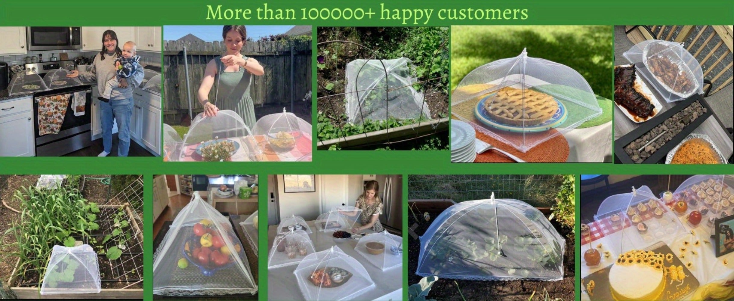 Pop-Up Mesh Food Covers for Outdoor Use - Large Collapsible Tent Covers for Picnic, BBQ, Buffet & Gatherings (3pcs / 9pcs)