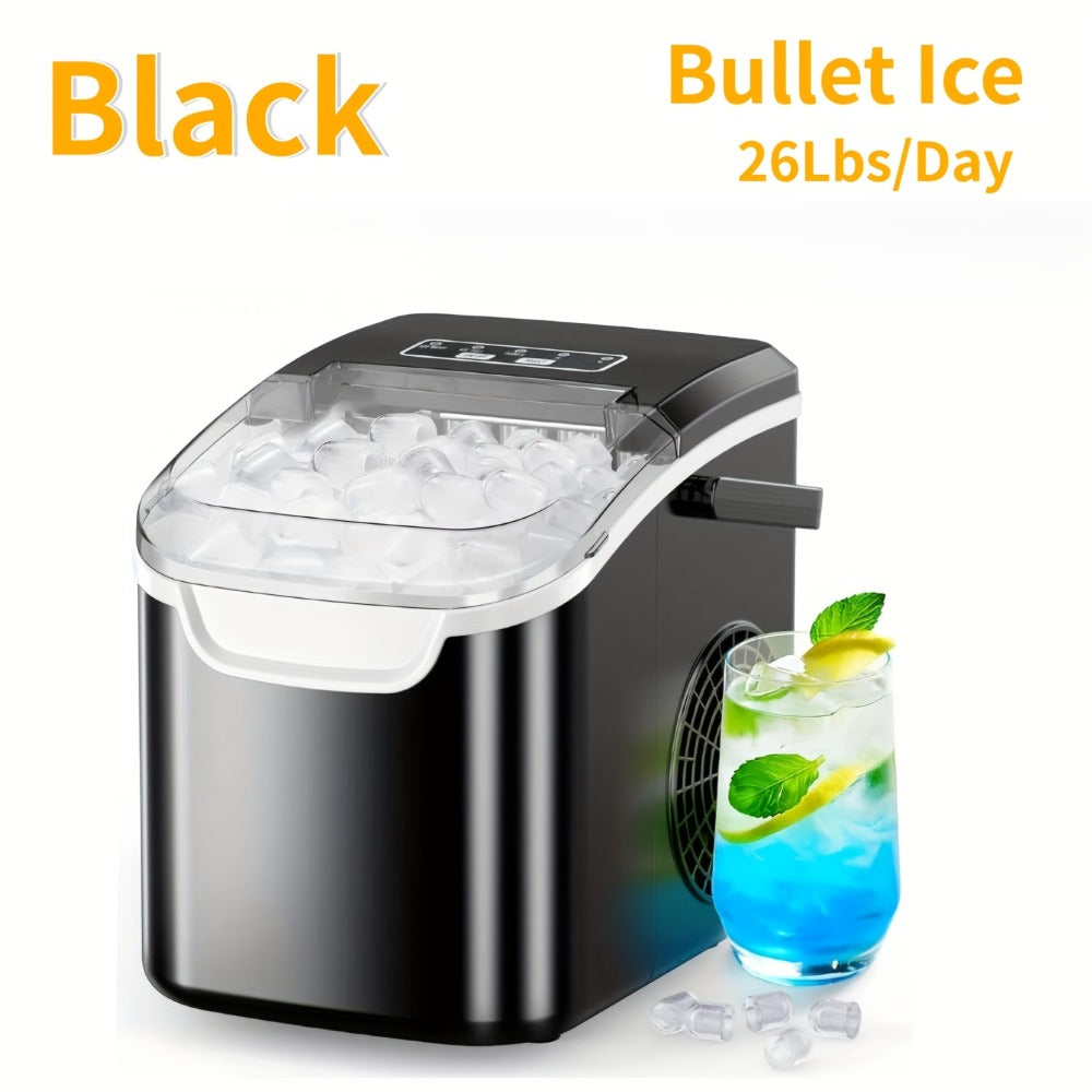 Nugget Ice Maker Countertop Pebble Ice Machine 26 Lbs 35 Lbs Per Day, Sonic Ice Bullet Ice Cube Options, Self-Cleaning Ice Maker with Ice Scoop and Basket, Portable Ice Machine for Home Kitchen Bar RV