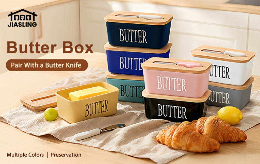 Ceramic Butter Dish with Lid and Knife ¨C Large Countertop Butter Keeper, Airtight Seal, Easy-Clean Design, Multiple Colors ¨C Kitchen Gift for Butter Lovers