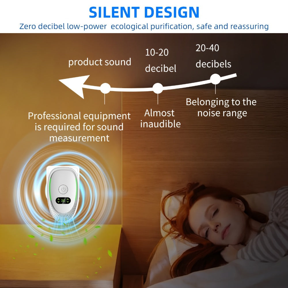 Portable Ozone Air Purifier & Sanitizer | Formaldehyde, Smoke & Dust Eliminator for Home, Office, Car & Bedroom | Low Power Allergy Relief Air Cleaner | 2pc & 8pc Pack | Black & White