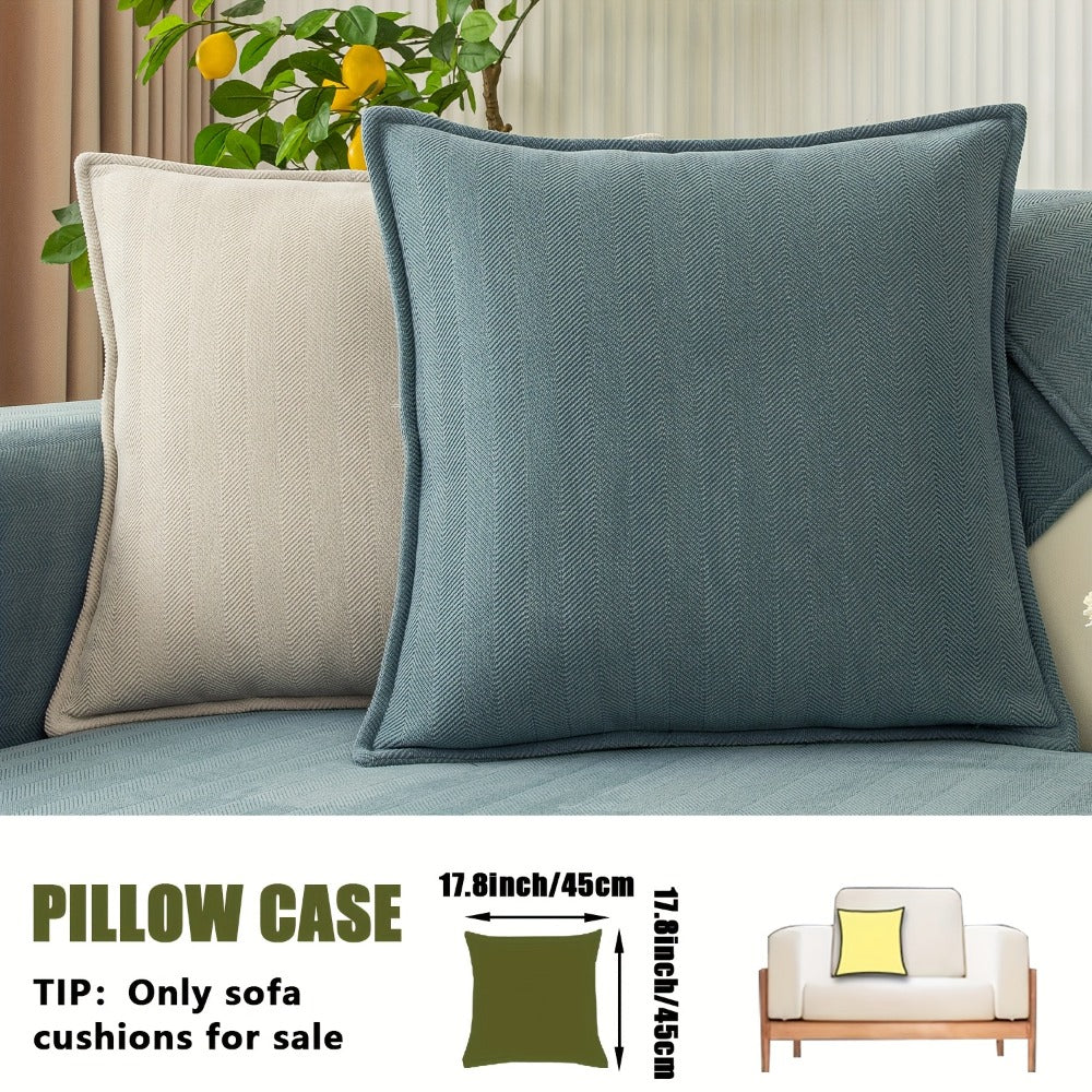 Chenille Ribbed Sofa Cover - Pet Friendly Non-Slip Machine Washable Soft Stretch Slipcover for 1-4 Seater Sectional Sofa Living Room Bedroom Office, 9 Colors