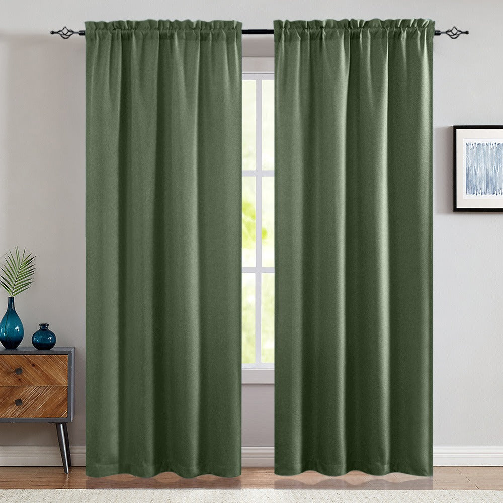 Blackout Curtains 80% Light Blocking ¨C 2 Panels Thermal Insulated Linen Textured Rod Pocket Window Drapes for Bedroom, Living Room & Kitchen Privacy