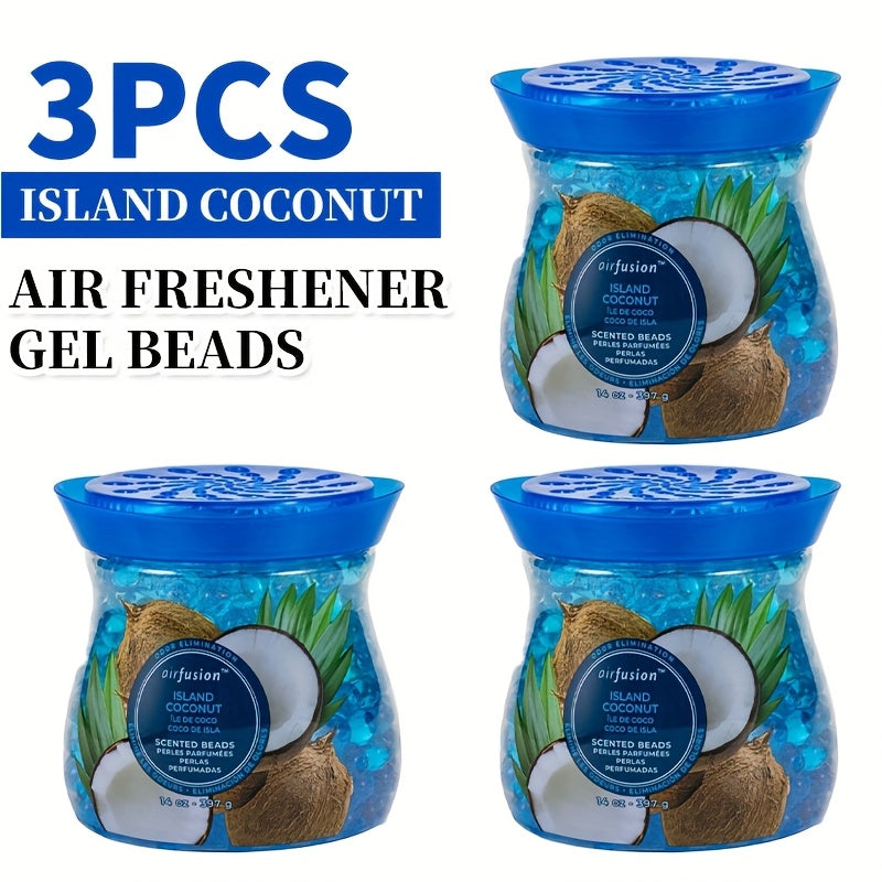 Air Freshener Scented Beads 3-Pack ¨C Long-Lasting Fragrance Beads, Multi-Purpose Odor Eliminator for Home, Car, Closet, Bathroom & Office, Essential Oil Aromatherapy, 6 Scents Available