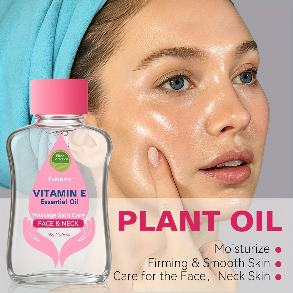 Vitamin E Essential Oil for Face, Neck & Body ¨C Natural Multi-Plant Extract Moisturizing Firming Nourishing Skincare Serum, Hydrating Massage Oil for All Skin Types, Korean Skin Care ¨C 50ml