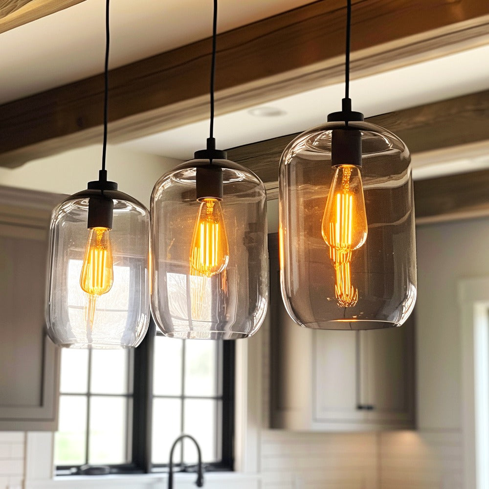 ST58 Vintage Edison LED Filament Bulb 8W 2700K Warm White Dimmable ¨C 60W Equivalent E26 Base Clear Glass Antique Style for Chandelier Pendant Bedroom Living Room Home Commercial, 12 & 24 Pack