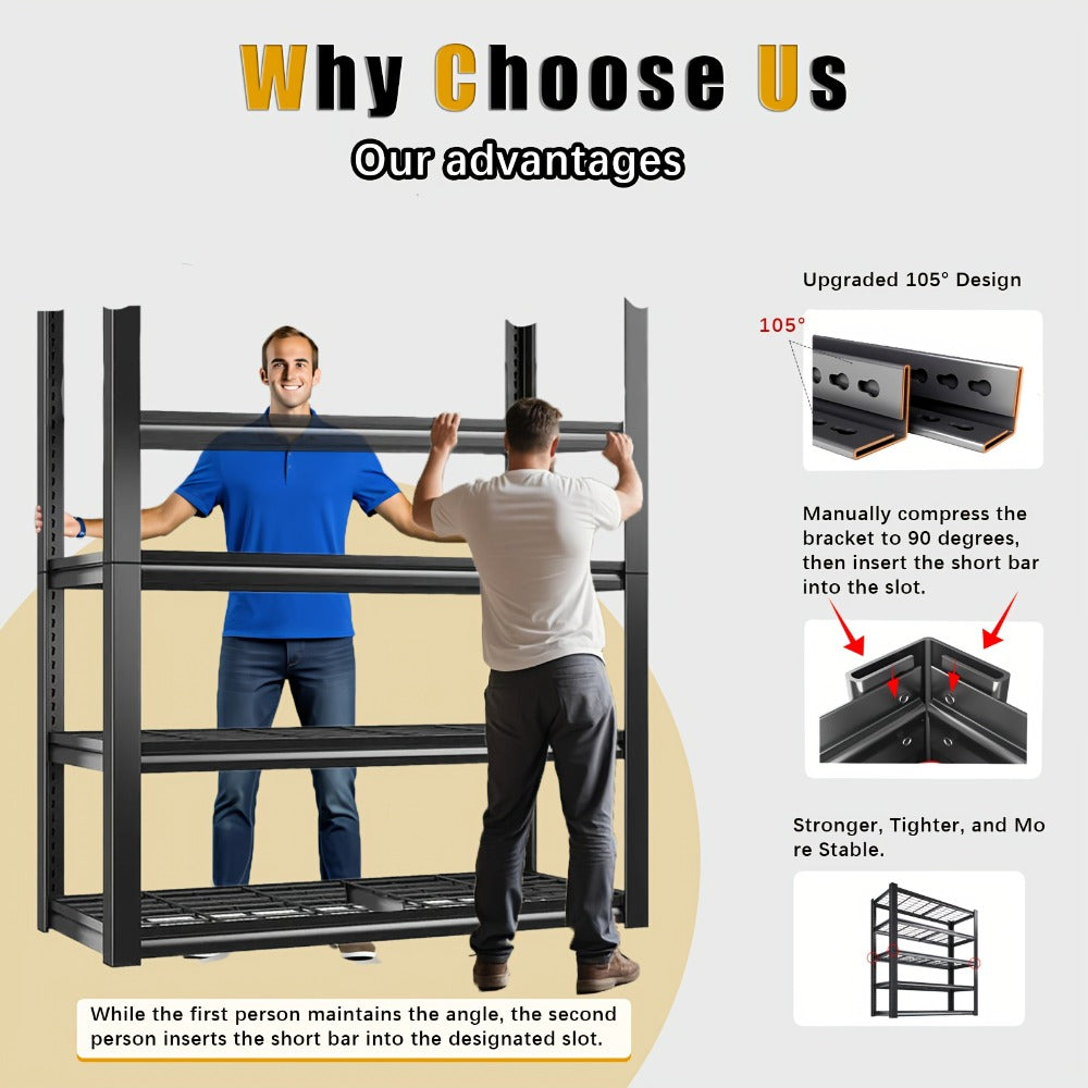 2500LBS Garage Storage Shelves Adjustable Metal Shelving 72¡± ¨C Upgrade Double Layer Column Commercial Grade Utility Rack | 5-Tier Steel Shelf for Warehouse, Basement, Kitchen & Pantry | 35.5¡±W ¡Á 16¡±D ¡Á 72¡±H Black