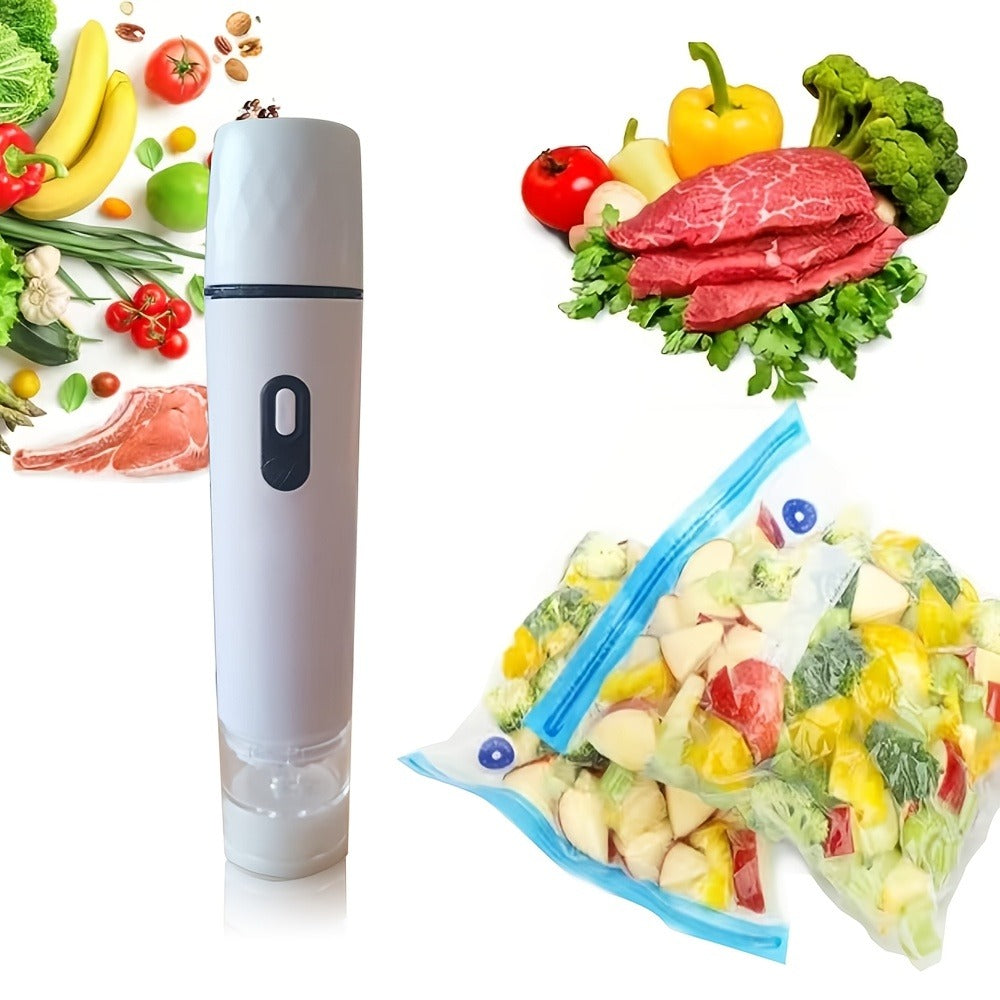 Handheld Vacuum Sealer Machine for Food Storage Portable Food Vacuum Preservation Device with 15 or 30 Vacuum Bags ¨C Powerful Compact Vacuum Sealing Machine for Freshness