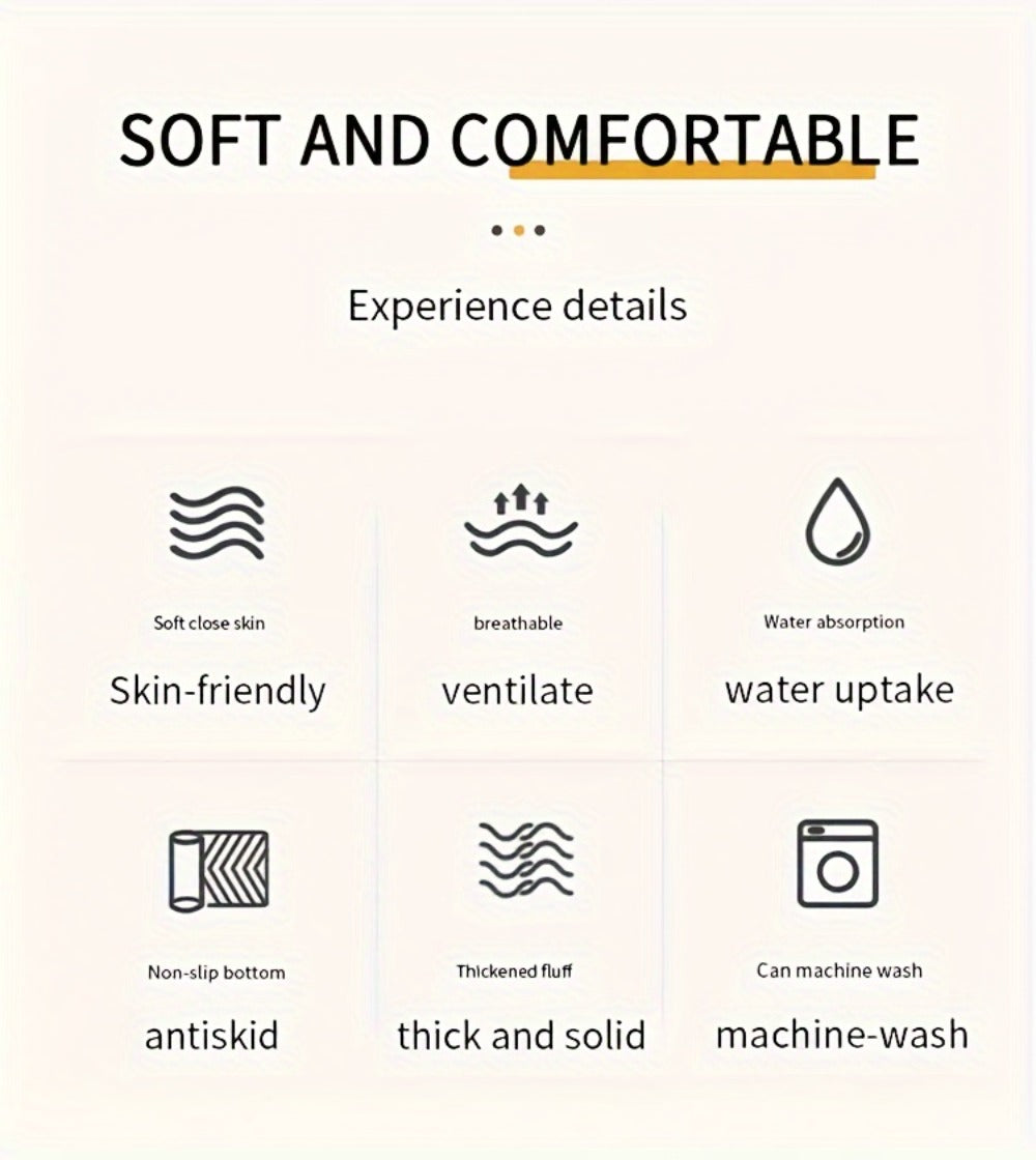 Non-Slip Area Rug Fluffy Soft Carpet - Modern Home Decor Floor Mat for Living Room, Bedroom, Kitchen & Bathroom | Easy Clean Cute Plush Rug in Multiple Colors & Sizes | Indoor Anti-Slip Floor Decoration