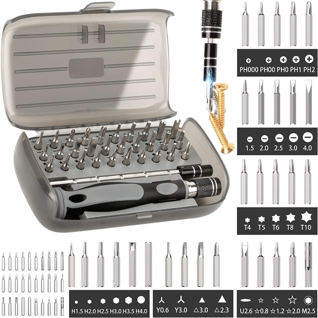 Precision Screwdriver Set 32-in-1 with Magnetic Tips ¨C Chrome Vanadium Steel Repair Tool Kit, Anti-Slip Ergonomic Handle for iPhone, Laptop, Watch, Camera & Electronics Repair