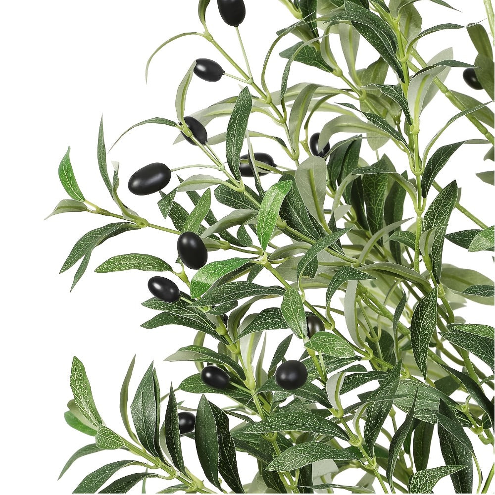 Artificial Olive Tree 4/5/6/7 Ft Tall Faux Potted Plant with Realistic Silk Leaves & Fruits for Living Room Home Decor Indoor Outdoor - Maintenance Free Decorative Tree Housewarming Gift