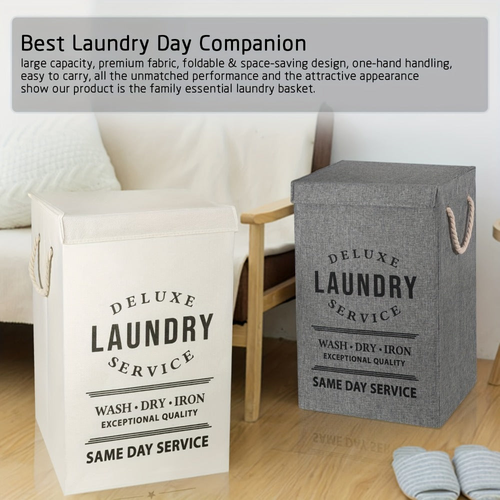 Collapsible Laundry Hamper with Lid ¨C 22.45 Gallon Large Foldable Laundry Basket Bin for Clothes, Bedroom Organizer & Toy Storage ¨C Black, Gray, 1-Pack & 3-Pack Options