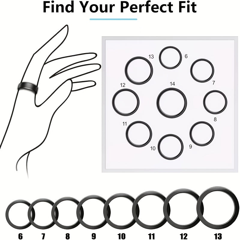 Smart Ring Health Fitness Tracker - Sleep Monitor Heart Rate Temperature Blood Pressure Pedometer Calorie Menstrual Cycle Tracker, Bluetooth 5.0 Compatible with iPhone Android, No Subscription Fee
