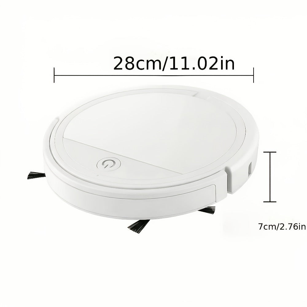 2000Pa Robot Vacuum Cleaner 150-Min Battery ¨C Multifunctional Auto Floor Cleaner for Pet Hair, Dust & Paper Debris, Smart Robotic Vacuum for Hardwood, Tile & Carpet, Black & White