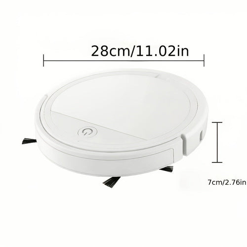 2000Pa Robot Vacuum Cleaner 150-Min Battery ¨C Multifunctional Auto Floor Cleaner for Pet Hair, Dust & Paper Debris, Smart Robotic Vacuum for Hardwood, Tile & Carpet, Black & White
