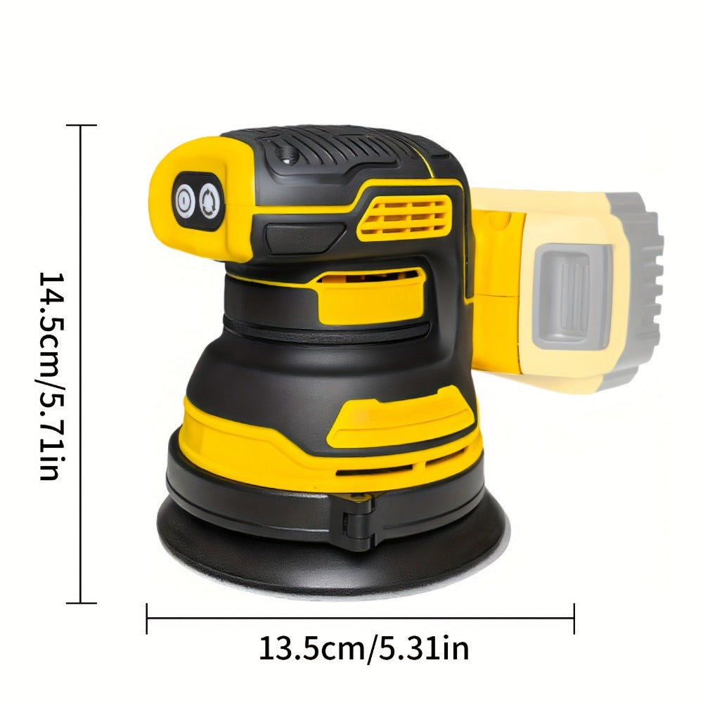 Cordless Orbital Sander Compatible with DeWalt DCB Battery ¨C 5-Inch Brushless Motor Variable Speed Palm Sander with 30pcs Sandpapers & Dust Collection Bag for Woodworking