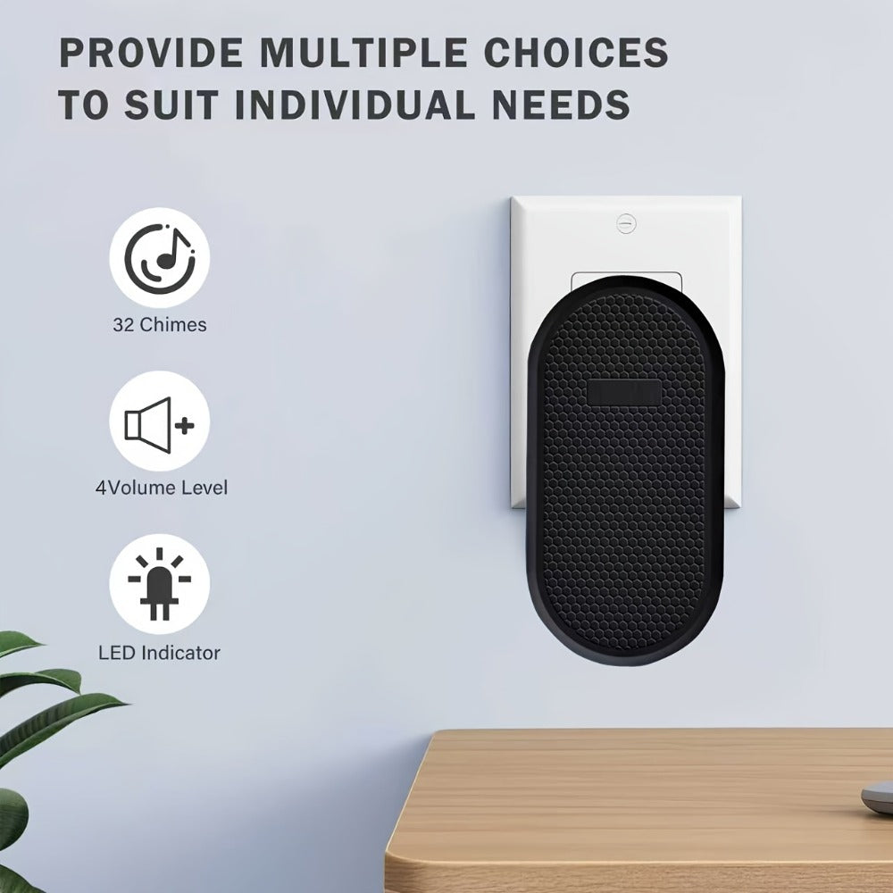 Wireless Doorbell Battery Powered ¨C 33 Melodies, 4 Volume Levels, 1000-Foot Range, Durable Plug-In Receiver, Easy Install, for Home, Apartment, Office & Commercial Use (Enhanced Edition)