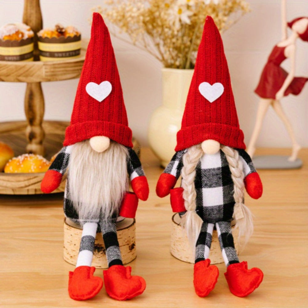 Gnome Home Decor 2pcs Set ¨C Collectible Holiday Gnomes Figurines for Living Room, Bedroom, Office, Birthday & Party Decorations, Gifts for Men & Women