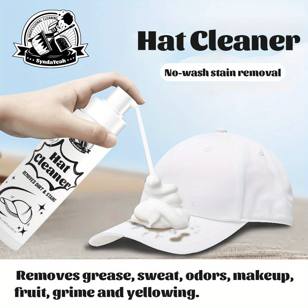 Hat Cleaner Foam Spray ¨C Professional Stain Remover for Wool, Felt & Fur Hats, Removes Dirt, Sweat & Fingerprints, 6.76 Fl Oz (200ml), All-Season Hat Care, Great Gift for Hat Lovers (1/2/3/5 Pack)