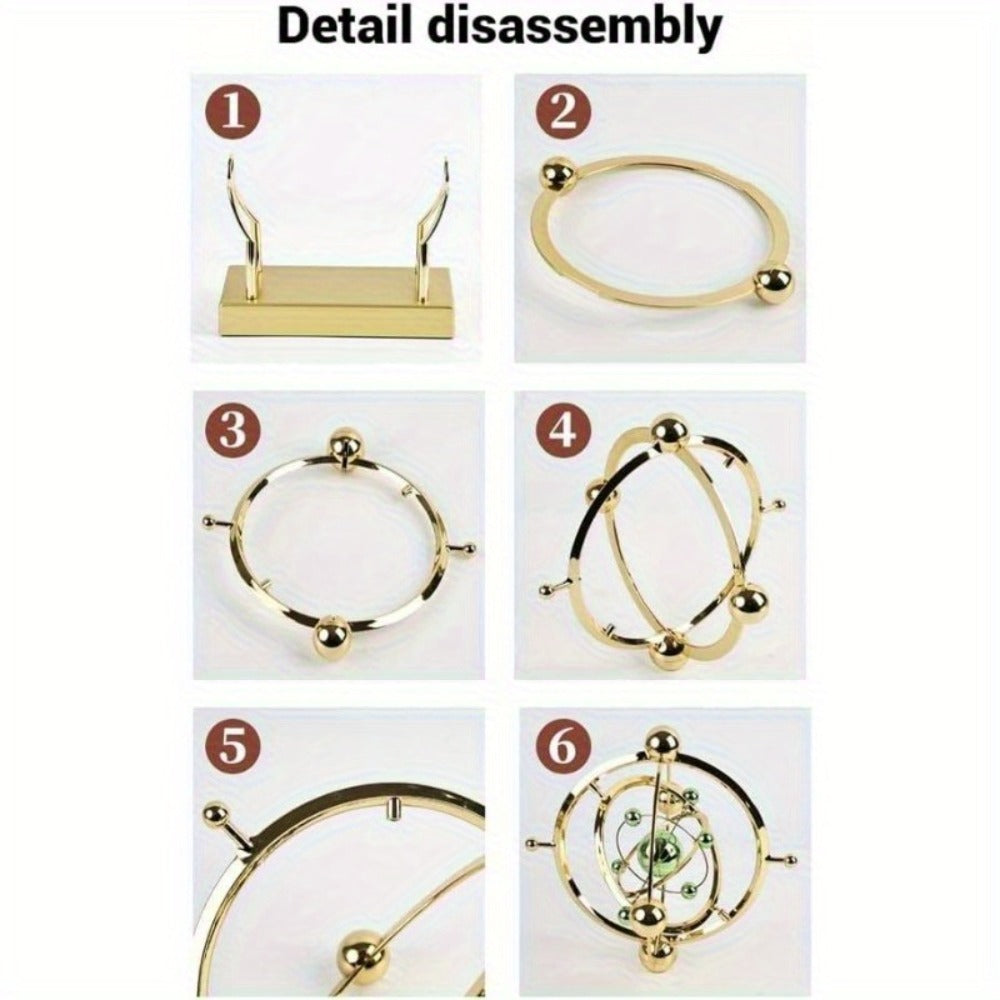 Perpetual Motion Pendulum Desk Decor - Cosmic Swing Solar System Planets Atomic Model Science Demonstration Self-Running No Battery Office Home Physics Gift