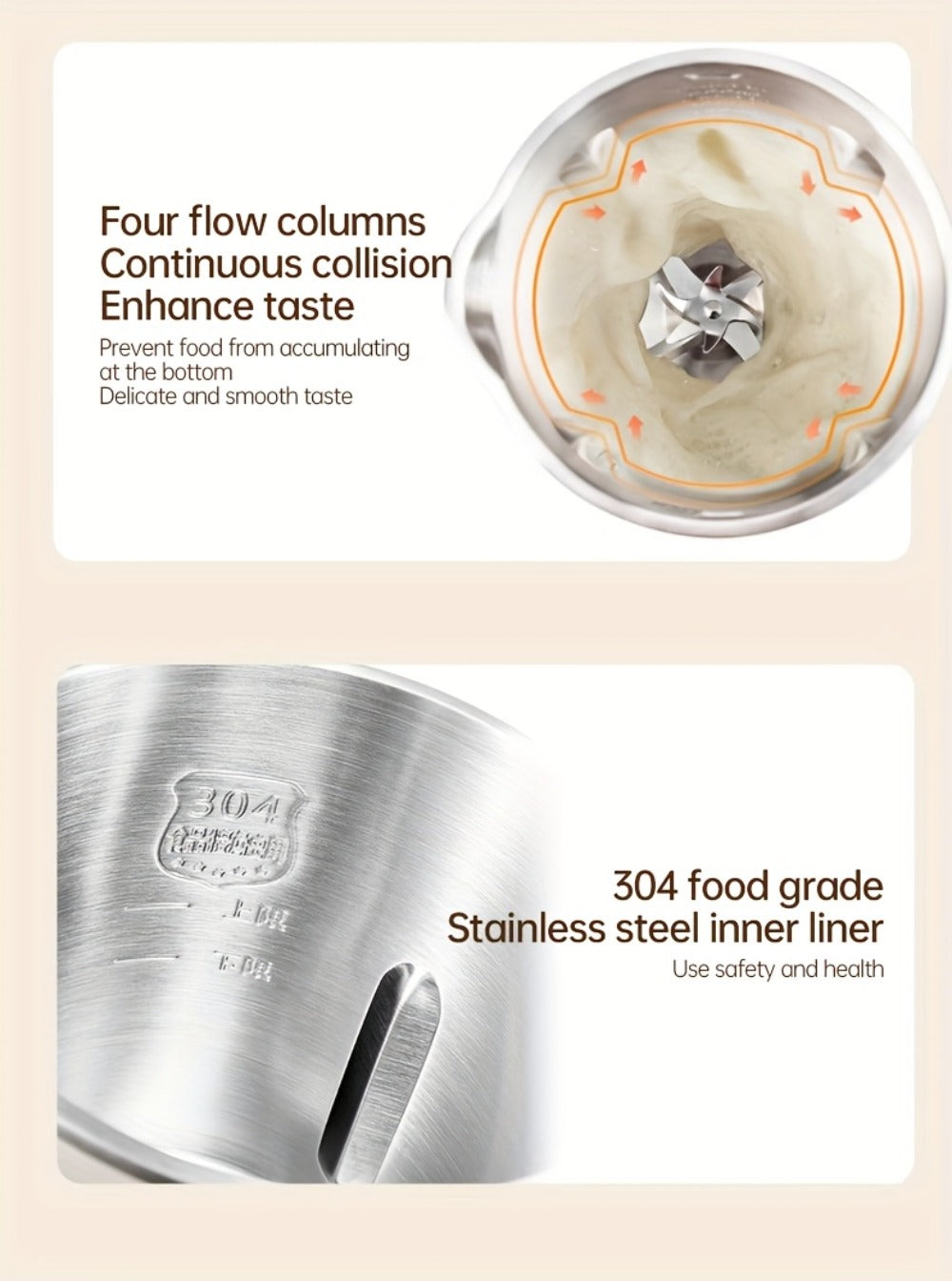 8-in-1 Nut Milk Maker 35oz 8-Blade - Almond Oat Soy Coconut Plant-Based Milk Machine with Delay Start Keep Warm Self-Cleaning Boil Water Function - Non-Dairy Beverage Blender Soy Milk Maker Beige