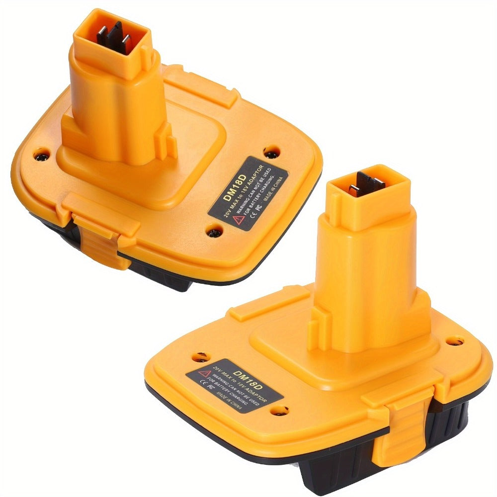 DM18D Battery Adapter for DeWalt 18V XRP NiCad NiMh Cordless Tools Compatible with DeWalt 20V Li-ion or MK 18V Red Tools Li-ion Replaces DeWalt 18V Battery 2 Pack or 4 Pack Adapter Only