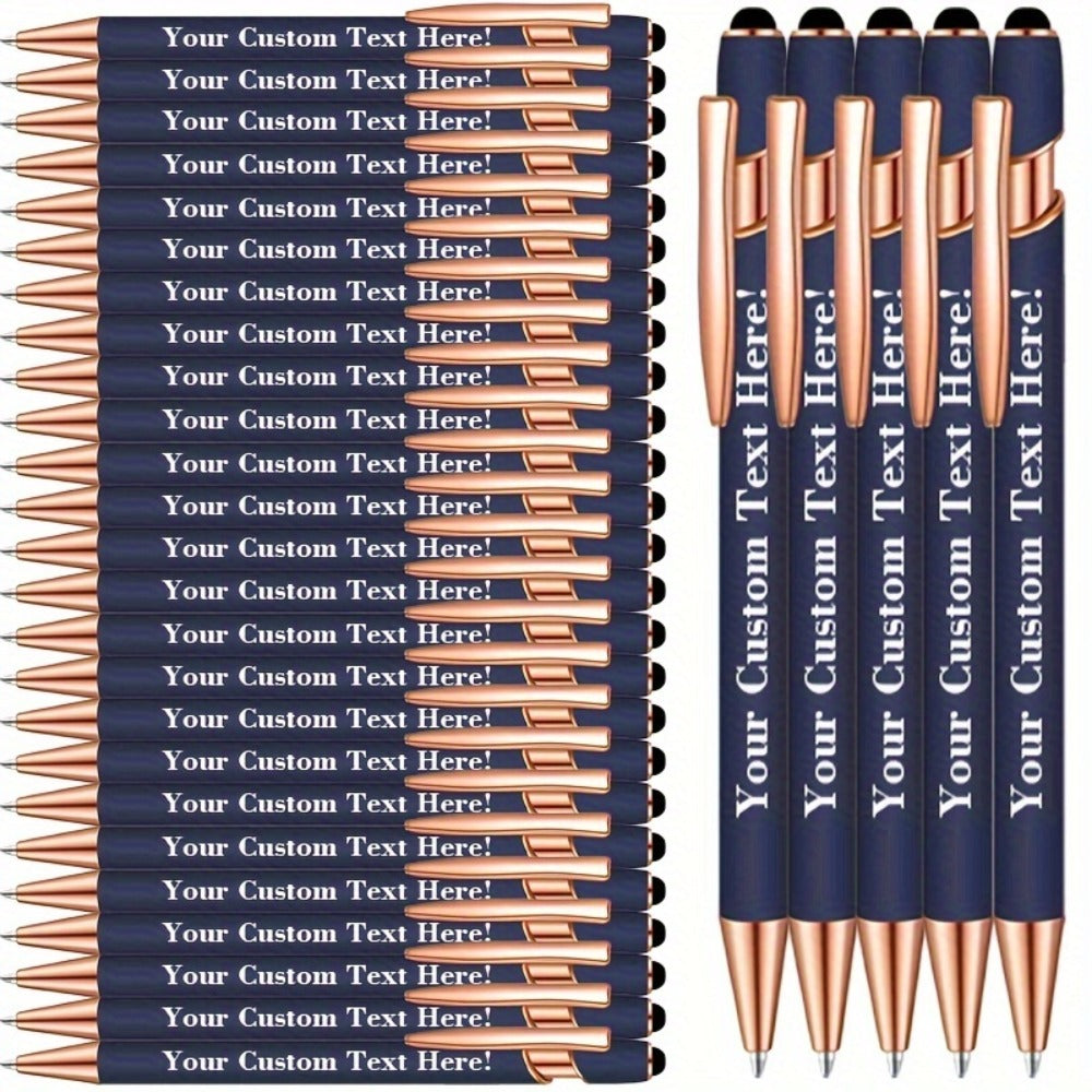 Ballpoint Stylus Pens 30 Pack ¨C 2-in-1 Touchscreen Stylus & Ballpoint Pen with Comfortable Grip, Personalized Engraving, Bulk Set for Office, School, Wedding & Party Favors