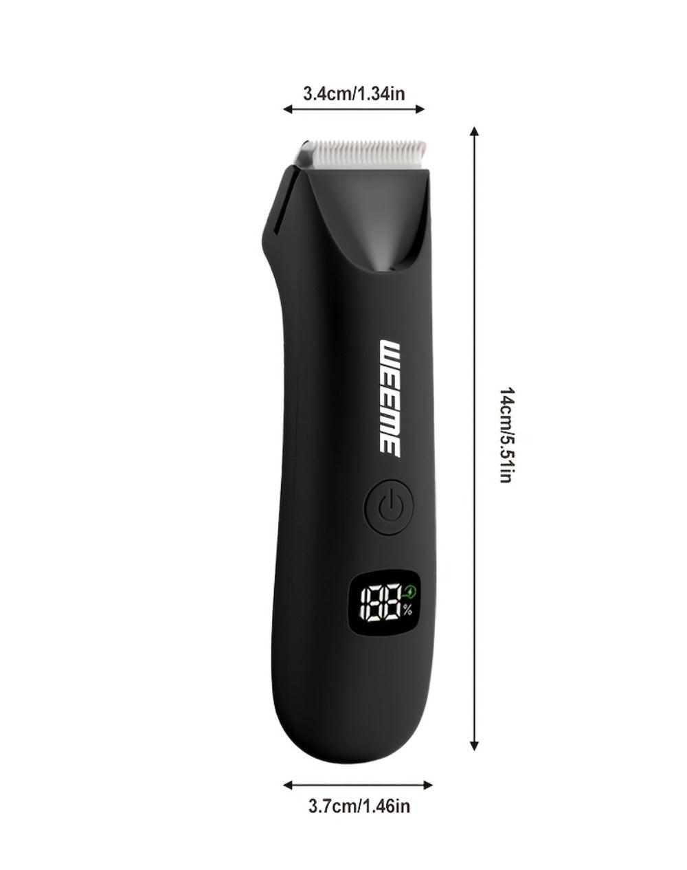 Men's Body Hair Trimmer USB Rechargeable - Chest, Leg & Armpit Hair Trimmer with LCD Display & LED Light, Cordless Electric Body Groomer for Men, Gift for Dad, Husband, Son, Birthday & Father's Day