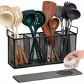 Kitchen Utensil Holder 4-Compartment Diatomaceous Earth Base Organizer