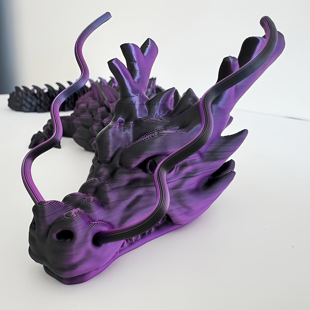 3D Printed Dragon 35.4 Inch with Flexible Joints ¨C Articulated Poseable Dragon Figurine for Car Dashboard, Home Decor & Desk Display, Perfect for Christmas, Halloween & Birthday Gifts